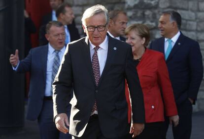 El presidente de la Comisión Europea, Jean-Claude Juncker, en la cumbre de Tallin del pasado viernes. REUTERS/Ints Kalnins