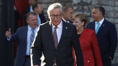 El presidente de la Comisión Europea, Jean-Claude Juncker, en la cumbre de Tallin del pasado viernes. REUTERS/Ints Kalnins