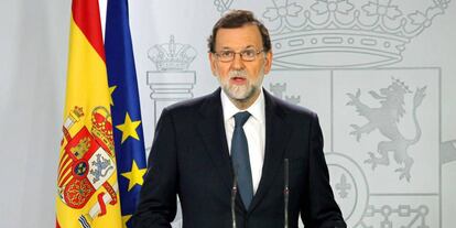 Mariano Rajoy em sua fala desta quarta.