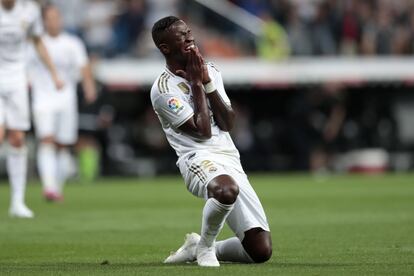 Vinicius Junior celebra el gol.