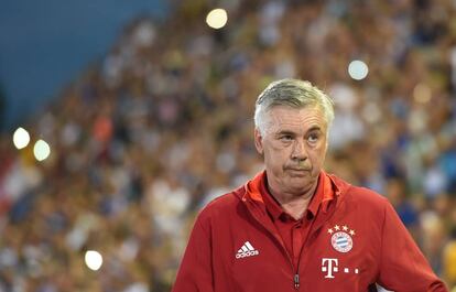 Ancelotti, durante un partido con el Bayern.