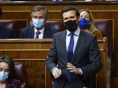 Pablo Casado en el Congreso de los Diputados.