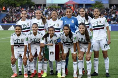 El equipo mexicano, antes de jugar la final.