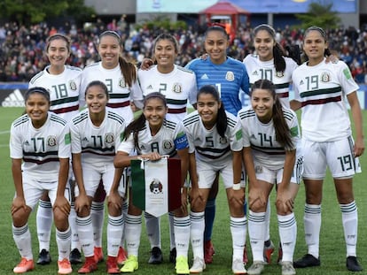 El equipo mexicano, antes de jugar la final.