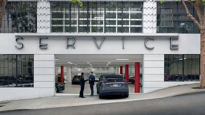 Centro de servicio de Tesla.