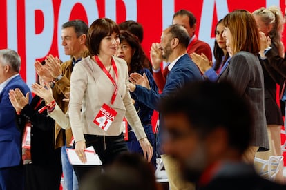 La ministra de Ciencia y Universidades, Diana Morant, tras su intervención en el 41º Congreso Federal del PSOE, en Sevilla.