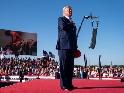 Donald Trump en un mitin el pasado sábado en Texas.