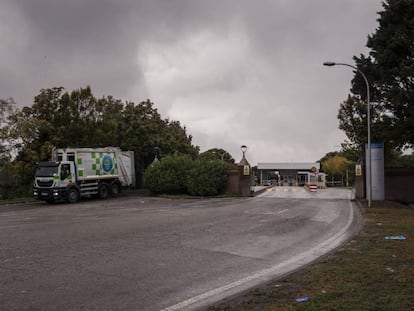 Aspecto de la entrada de la incineradora de residuos de Valdemingómez, Madrid.