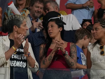 Madrid, 26 ago (EFE).- Jennifer Hermoso, jugadora internacional española del Pachuca mexicano y reciente campeona del Mundo, reapareció este sábado en un acto público al acudir al Centro Deportivo Wanda Alcalá de Henares (Madrid) para presenciar la final de la Women's Cup entre los equipos femeninos del Atlético de Madrid y el AC Milán EFE/Women´s Cup   Bruno Rattazzi **SOLO USO EDITORIAL / SOLO DISPONIBLE PARA ILUSTRAR LA NOTICIA QUE ACOMPAÑA (CRÉDITO OBLIGATORIO)**
