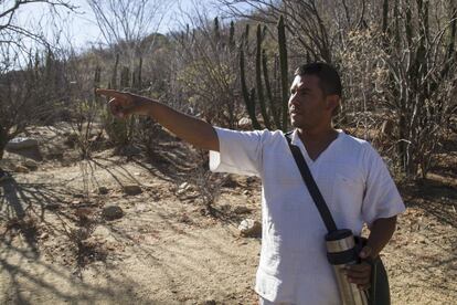 Rogelio Rosas, representante de los rancheros de la comunidad de Santiago que defienden el agua en la región.