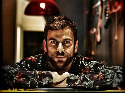 El actor Nicolas Gaude en en el restaurante Lunch Box.