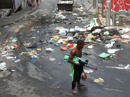 La favela de los disturbios en Río, el miércoles pasado.