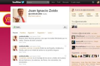 Twitter del alcalde de Sevilla, Juan Ignacio Zoido.