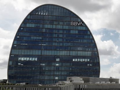 Sede del BBVA en el madrileño barrio de Las Tablas, en Madrid.