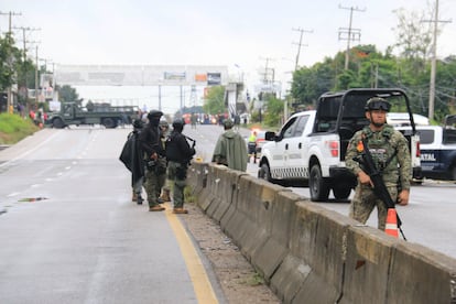 Elementos del ejército, en Villahermosa, Tabasco, el 14 de enero de 2025.