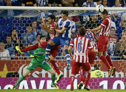 Barullo en el área de Courtois en la derrota ante el Espanyol en la novena jornada