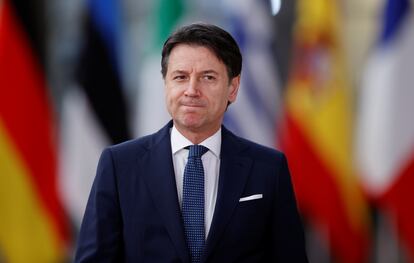 El primer ministro italiano Giuseppe Conte en la cumbre de líderes de la Unión Europea en Bruselas, Bélgica, el pasado 20 de febrero.