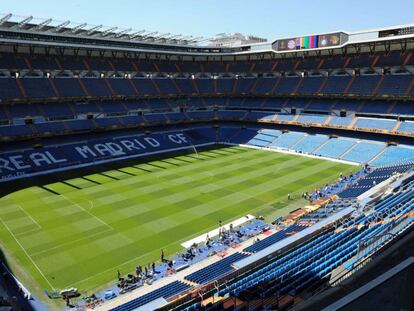 El estadio Santiago Bernabéu donde se disputará el partido.
