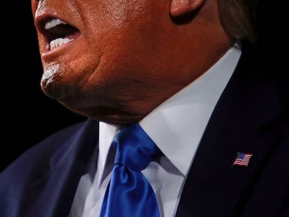 Trump, durante un discurso electoral en Jacksonville (Florida) el 24 de septiembre.