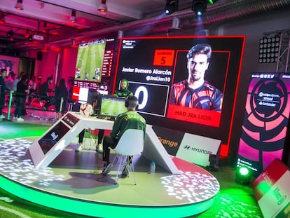 El escenario de la final de la Virtual LaLiga eSports Santander.