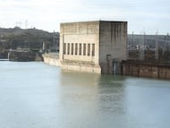 Vista de la presa de Ricobayo, situada en Muelas del Pan (Zamora) y gestionada por Iberdrola.