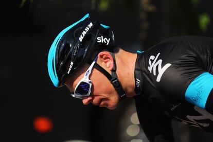 Froome, durante un entrenamiento.