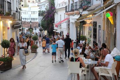 Tourists in Marbella.