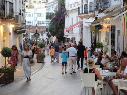 Tourists in Marbella.