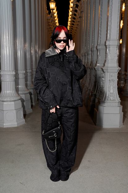 Billie Eilish, who has just launched a collaboration with Gucci, dressed top to toe in the Italian fashion house.