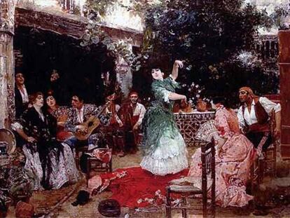 'Juerga andaluza', de Sorolla, uno de los cuadros incautados por la policía.