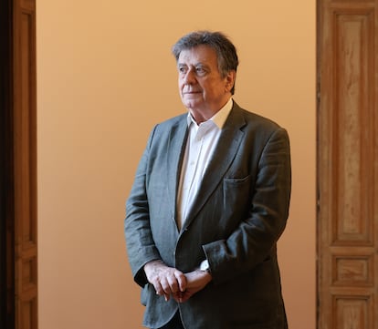 El escritor Luis Landero, autor de 'La última función', en Madrid el 1 de febrero pasado.