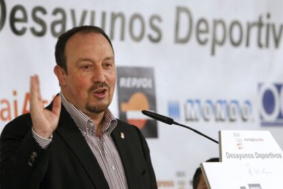 Benítez, durante su intervención en los desayunos deportivos de Europa Press.