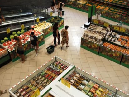 Vista del interior de un Mercadona en el centro de Valencia.