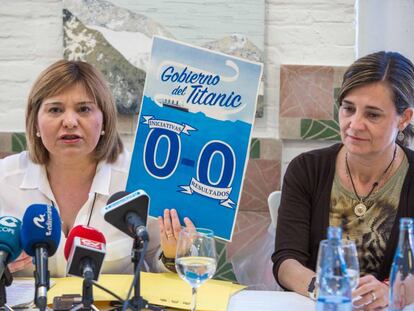 La presidenta del PP valenciano, Isabel Bonig, a la izquierda.