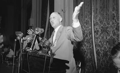 El líder de los demócratas del Sur de Estados Unidos en 1948, Strom Thurmond.