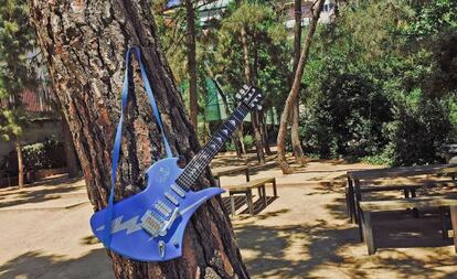 Recreación en el Parc de les Aigües de un rincón para los instrumentos musicales propuesto por CiU.