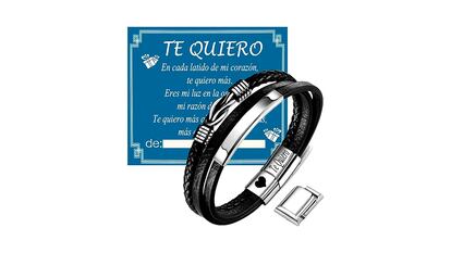 Regalo SanValentín hombre sobre fondo blanco