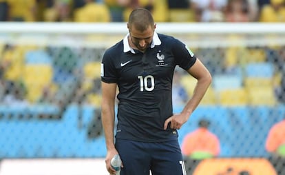 Benzema en un partido del Mundial 2014 con Francia.