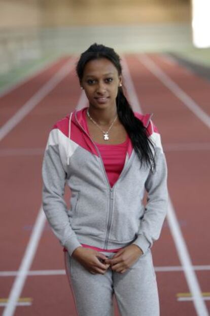 Ana Peleteiro en el módulo de atletismo del CAR de Madrid.