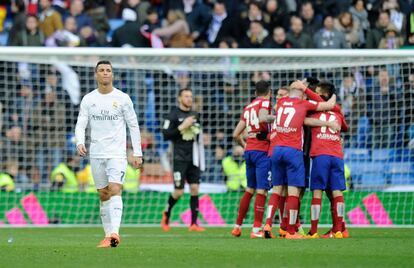 Cristiano, tras el gol del Atlético en el Bernabéu.