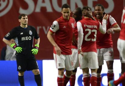 Casillas, tras encajar el tercer gol del Braga.