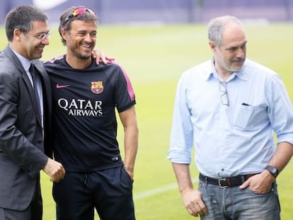 Bartomeu, Luis Enrique i Zubizarreta.