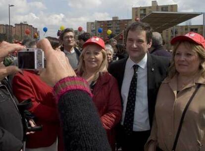 El alcalde de Barcelona, Jordi Hereu, en la inauguración de la cobertura de la Ronda de Dalt.