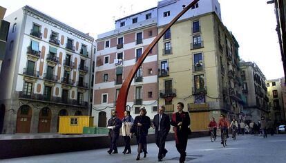 El pebetero del Fossar de les Moreres.