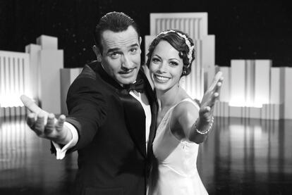 Bérénice Bejo y Jean Dujardin en <i>The artist.</i>