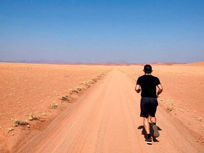 Fernando Alonso, durante un entrenamiento para el Dakar.