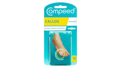 El gel activo que contienen estos apósitos de la marca Compeed ayudan a ablandar y eliminar durezas y callos.