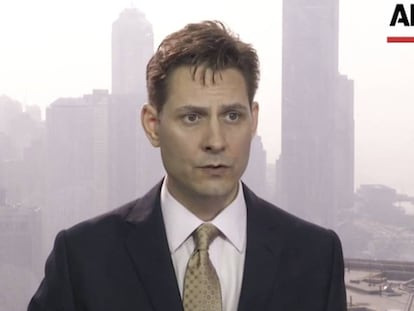 Michael Kovrig durante una entrevista en Hong Kong el 28 de marzo. 
