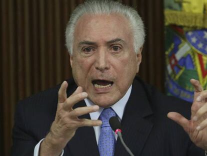 El presidente de Brasil, Michel Temer, el 1 de marzo de 2018. 