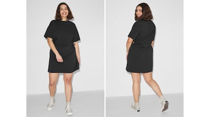 Vestido con forma de camiseta en talla grande para mujer a la venta en C&A.